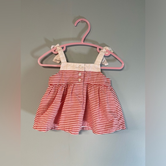 Gymboree summer stripe dress with bow on top of straps baby girl size 3-6 months - Picture 2 of 7